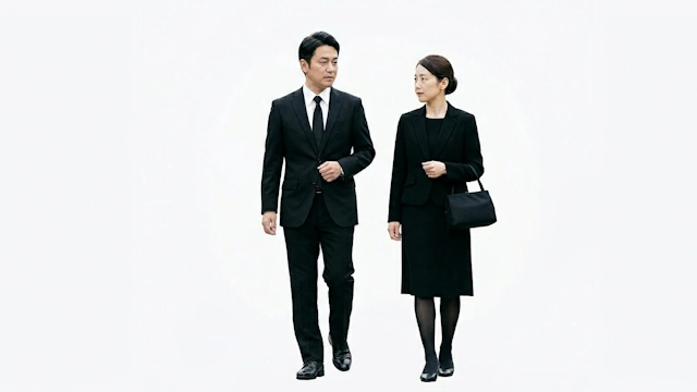 ブラックスーツ（ブラックフォーマルスーツ）の男女