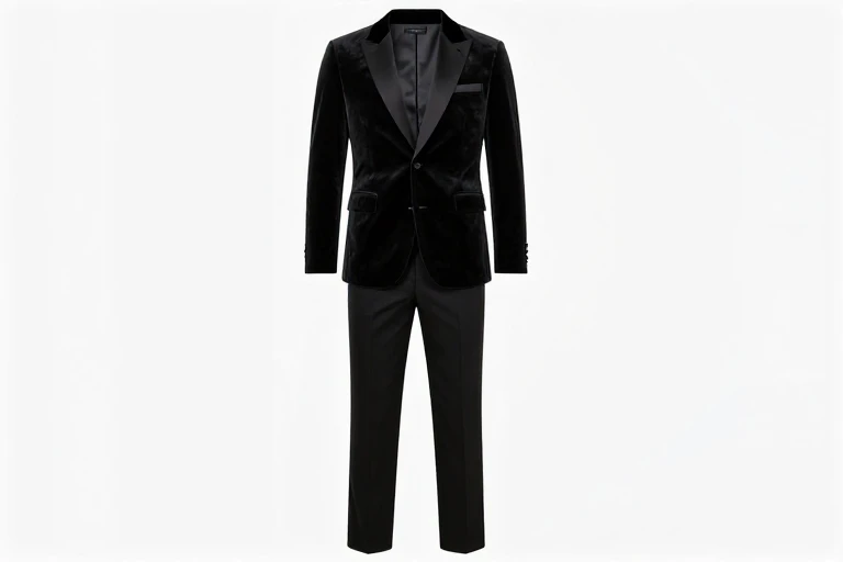 葬式でNGのスーツ_光沢のあるベルベット素材のスーツ