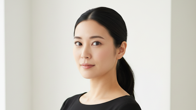 シンプルなまとめ髪